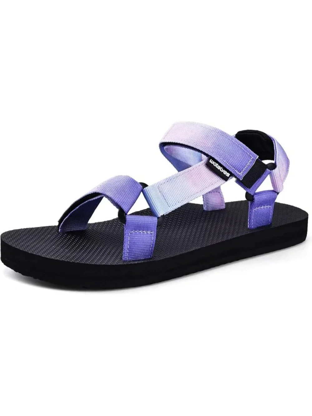 Women's Purple Hiking Sandals with-Arch-Support Webbing-Outdoor Beach Water